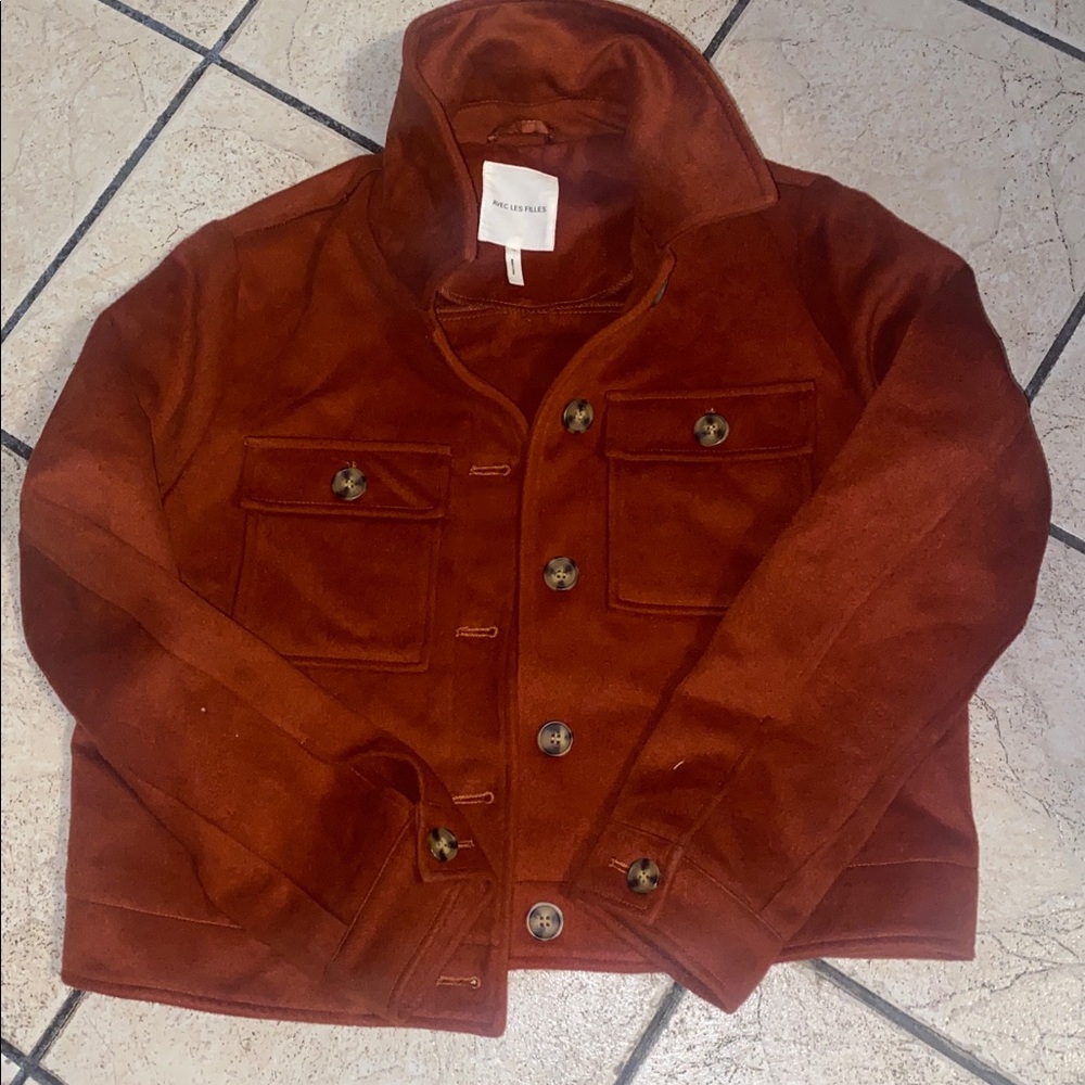 Avec Les Filles Terracotta Rust Color Jacket - Picture 3 of 6